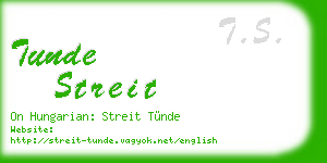 tunde streit business card