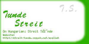 tunde streit business card